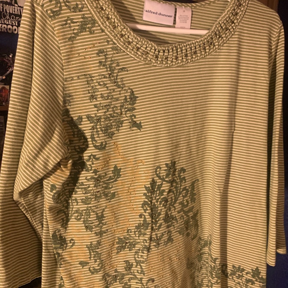 Alfred Dunner green top size medium